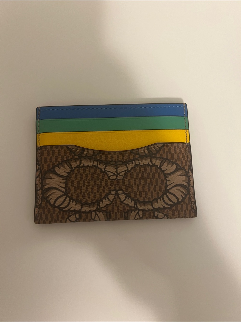 Coach X Michael B Jordan Card Case in Mummified  Signature, Gently Used